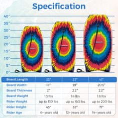Northix Bodyboard, EPS jedro 33–41 palcev, deska XPE, zapestni pas