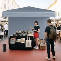 Northix 10x10 Pop Up šotor s 4 stranskimi stenami, siv