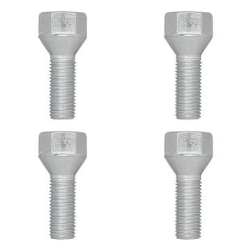 Vidaxl Kolesni vijak M12x1 5 28 mm stožčasti sedež komplet 4 kosov
