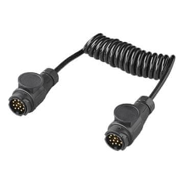 Vidaxl Spiralni kabel 1 5 m 8 žilni 2x 13 pinski PVC vtič