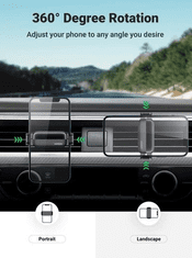 Ugreen Mini Air Vent avto nosilec za telefon, črni (10422)