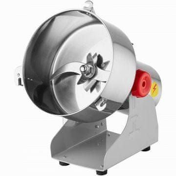 VEVOR Električni mlinček za žita 2500 g, visoka hitrost 3400W, 240x230x390 mm, srebrn