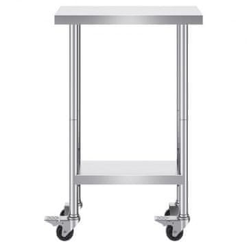 VEVOR Delovna miza 61x35x95.5 cm srebrna