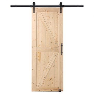 VEVOR Komplet za drsna vrata in strojno opremo 76.2x213.4 cm rjava