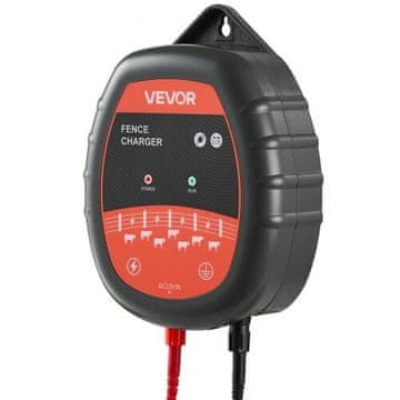 VEVOR Električni polnilnik ograje 135x200x55 mm, doseg 3 km, LED indikator