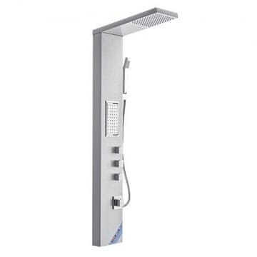 VEVOR Sistem tuš panel stolp 134.5x20x46 cm srebrn