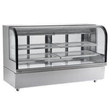 VEVOR Ohlajena razstavna vitrina 2000x820x1200 mm 4 nivojska LED osvetlitev