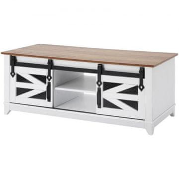 VEVOR Kvadratna klubska mizica s drsnimi vrati 1210x560x481 mm bela