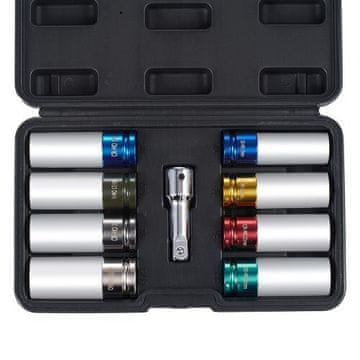 VEVOR Komplet nasadnih ključev za kolesne matice 1/2 palca, 8 kosov, s kovčkom za shranjevanje
