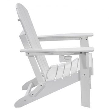VEVOR Set 2 zložljivih stolov Adirondack, 80x75.5x91.5 cm, bela