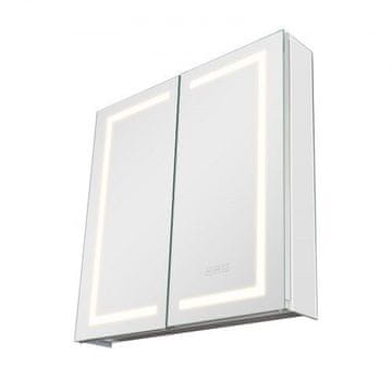 VEVOR Zdravstvena omarica 65x12.5x65 cm z ogledalom, LED osvetlitvijo, nastavljivimi policami, funkcijo proti rosenju