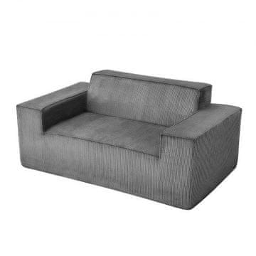 VEVOR Dvosedna zofa 160x94x72 cm siva