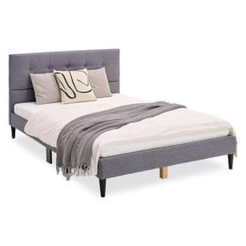 Homestyle4U Posteljni okvir, 140x200 cm, siva