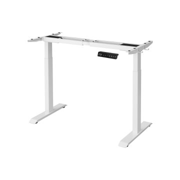 Songmics Stoječa pisalna miza, električno nastavljiva po višini, 107.5x60x71 cm, bela