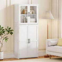 Costway Samostoječi kabinet za čistilna orodja 168 cm, bel