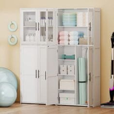 Costway Samostoječi kabinet za čistilna orodja 168 cm, bel