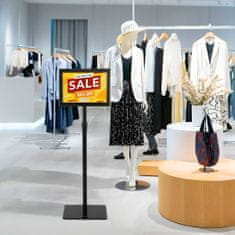 Costway Komplet 2 stojal za plakate 74x118 cm črno