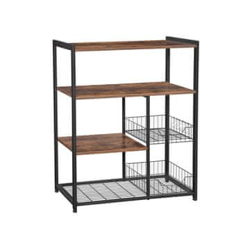 Songmics Kuhinjski regal, 80x35x95 cm, rjava