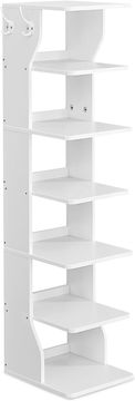Songmics Stojalo za čevlje, 26.4x30x110.4 cm, belo