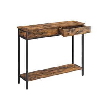 Songmics Konzolna miza, 100x30x80 cm, rjava