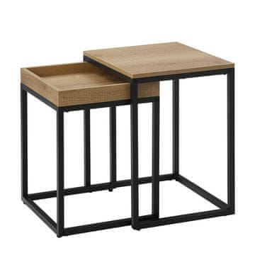 Songmics Komplet vgradnih miz, 45x40x55 cm, rjava