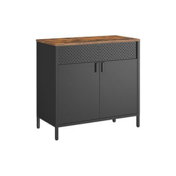 Songmics Shramba omara, 80x40x76 cm, črna, rjava