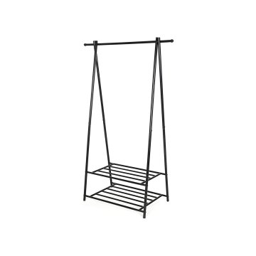 Songmics Stojalo za plašče, 87.8x155.7x41.6 cm, črno