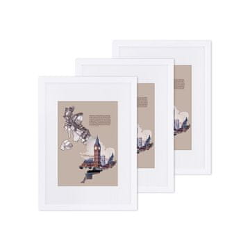 Songmics Set okvirjev za slike, 33x45.2x1.8 cm, bela