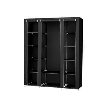 Songmics Prenosna garderobna omara, 150x45x175 cm, črna