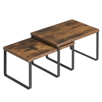 Songmics Komplet začimbnikov 2 kosa 29.7x19.5x15.5 cm rjave barve