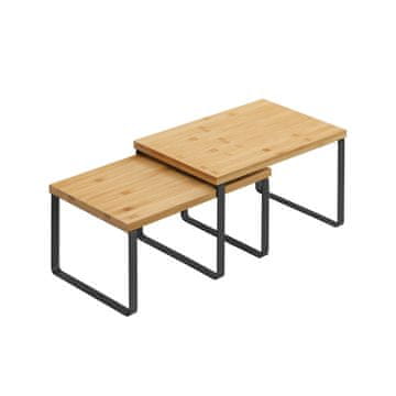 Songmics Komplet začimbnikov 2 kosa 29.7x19.5x15.5 cm Črna