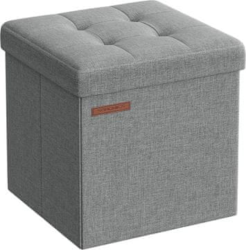 Songmics Shramba tabure, 30x30x30 cm, siva