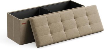 Songmics Shramba klop z oblazinjenim sediščem, 110x38x38 cm, rjava