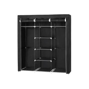 Songmics Zložljiva garderobna omara, 150x175x45 cm, črna
