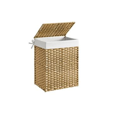 Songmics Košara za perilo, 45.5x32x61 cm, rumena