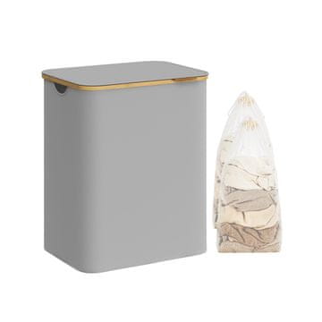 Songmics Košara za perilo 52x38.5x70.5 cm siva