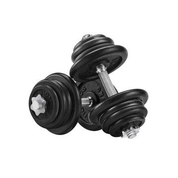 Songmics Nastavljiv komplet uteži 50 kg, črne barve