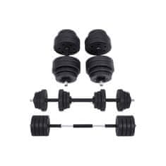 Songmics Set ročk, 2 v 1 nastavljiv z drogom za uteži, 50x21.5x21.5 cm, črna