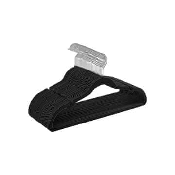 Songmics Obešalniki za oblačila 43x0.6x22 cm Črni