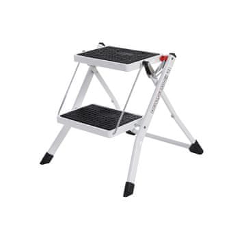 Songmics Dve stopničasti lestev 2 stopnji 50x3.5x55.5 cm Bela