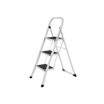 Songmics Stopnice z 3 stopnjami 46.5x117x4.5 cm, bele barve