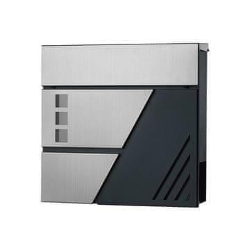 Songmics Poštni nabiralnik, 37x10.5x37 cm, siva