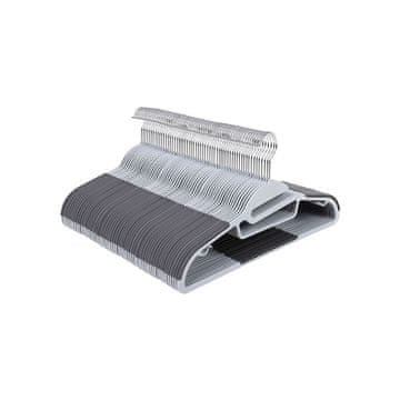 Songmics Obešalniki za oblačila, komplet 50 kosov, 41.5x22.5x0.5 cm, sivi