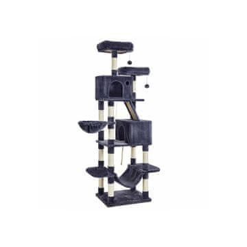 Songmics Plezalno drevo za mačke, 60x50x206 cm, sivo