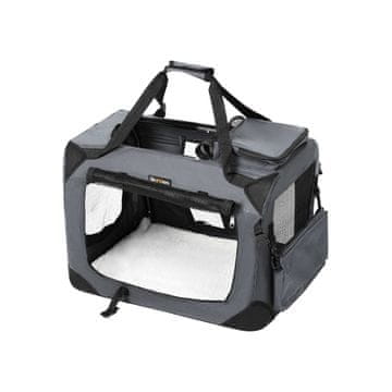 Songmics Prenosna torba za psa, 70x52x52 cm, siva
