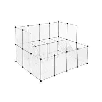 Songmics Ogradica za morske prašičke, 143x108x93 cm, bela