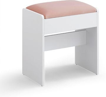 Songmics Toaletna mizica s stolčkom, 45x28.6x49.5 cm, roza