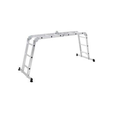 Songmics Večnamenska lestev 97x39x25.5 cm srebrna