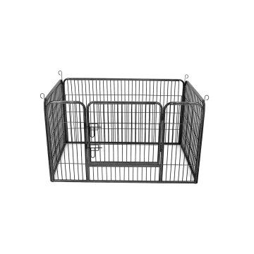 Songmics Otroška ograja za pse 122x80x70 cm siva