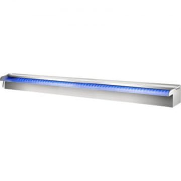 VEVOR Prelivni slap za bazen 151x11.5x8 cm srebrn